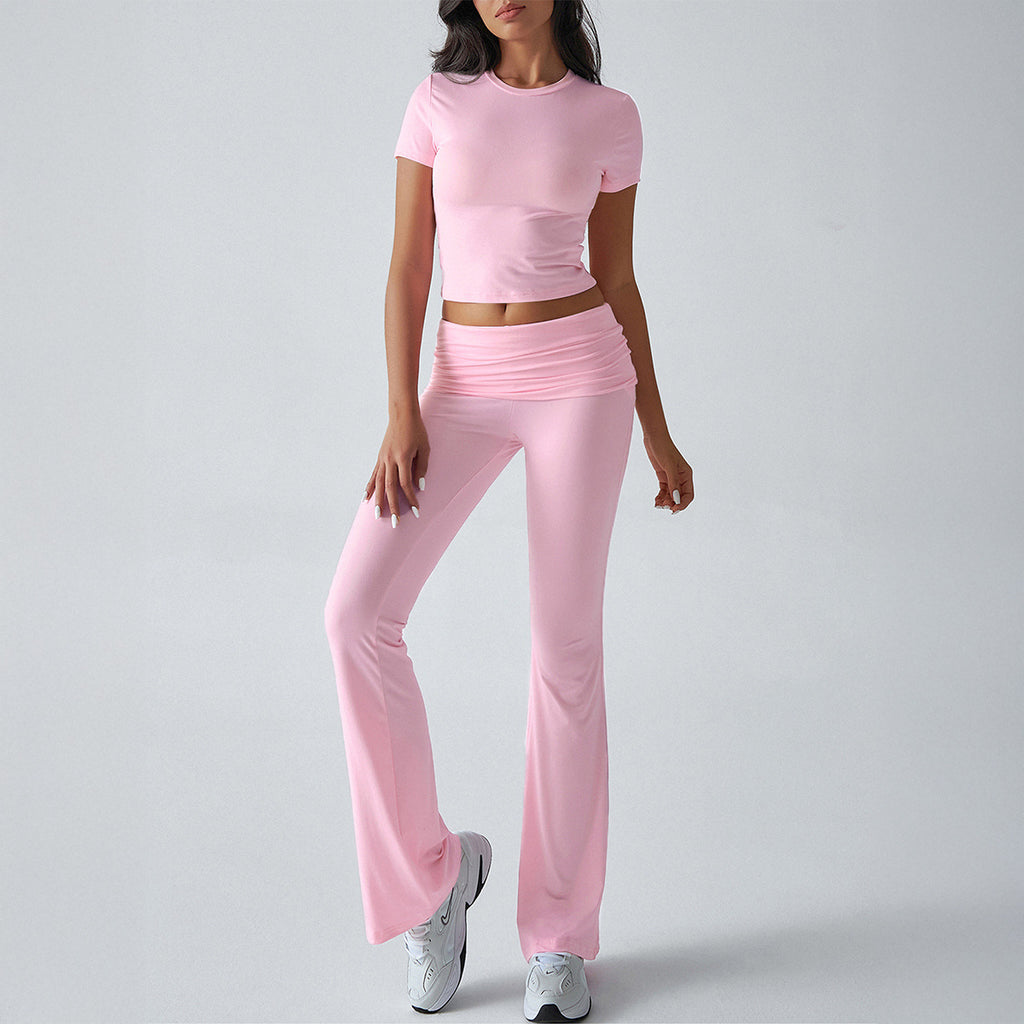PUMIEY Women's Lounge Set - Chic Pajama & Flare Pants