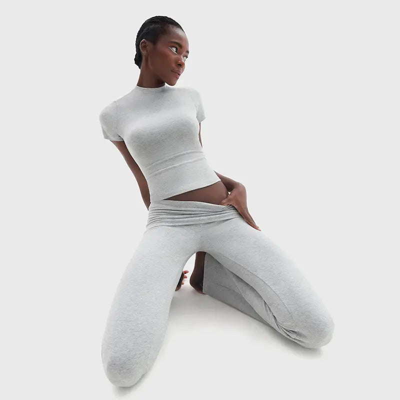 PUMIEY Women's Lounge Set - Chic Pajama & Flare Pants